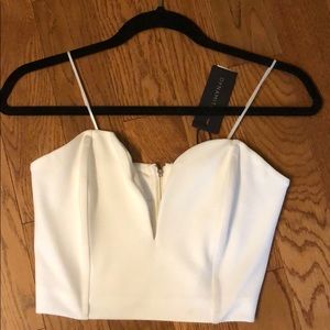 Dynamite white crop top